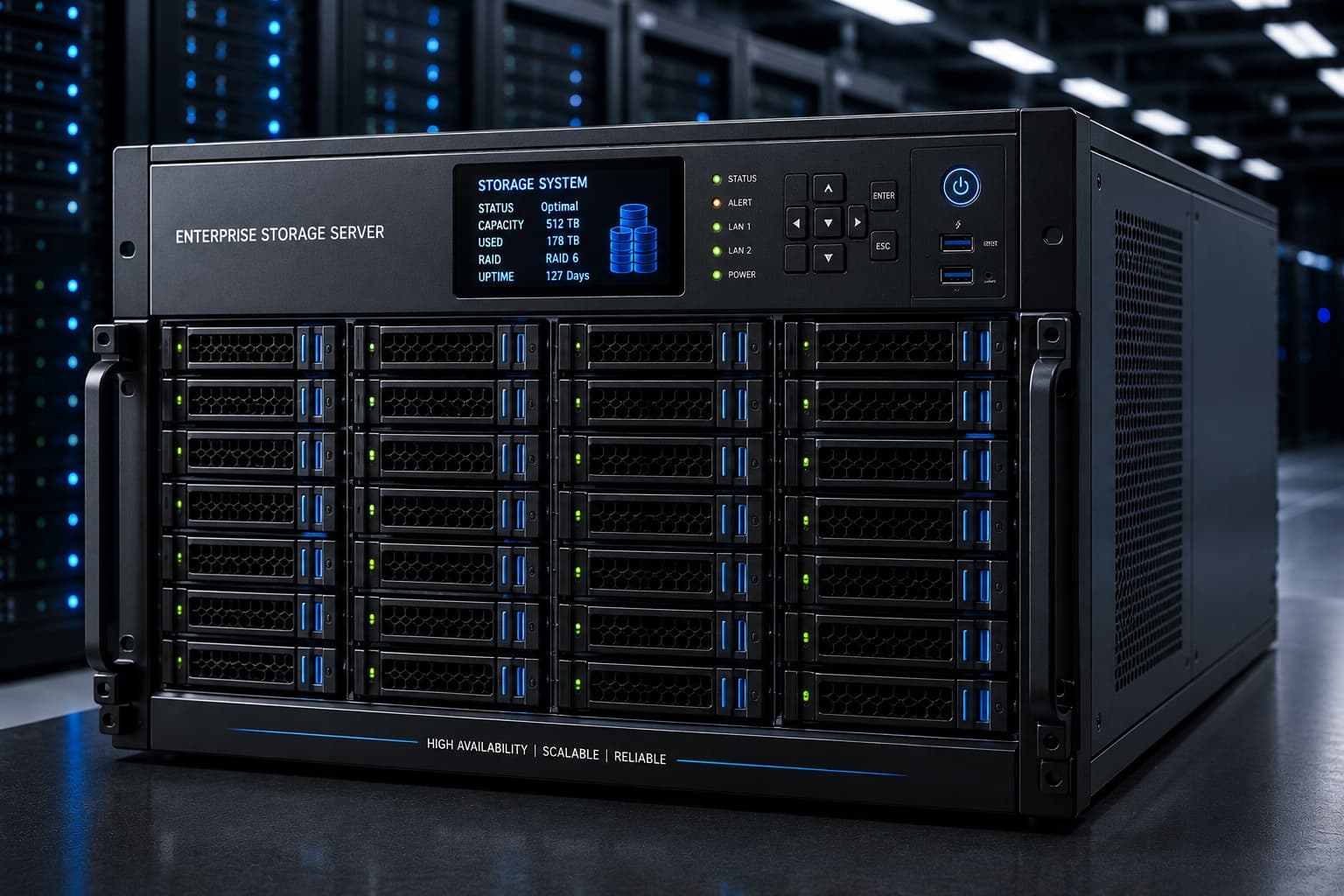Enterprise storage server for centralized business data management