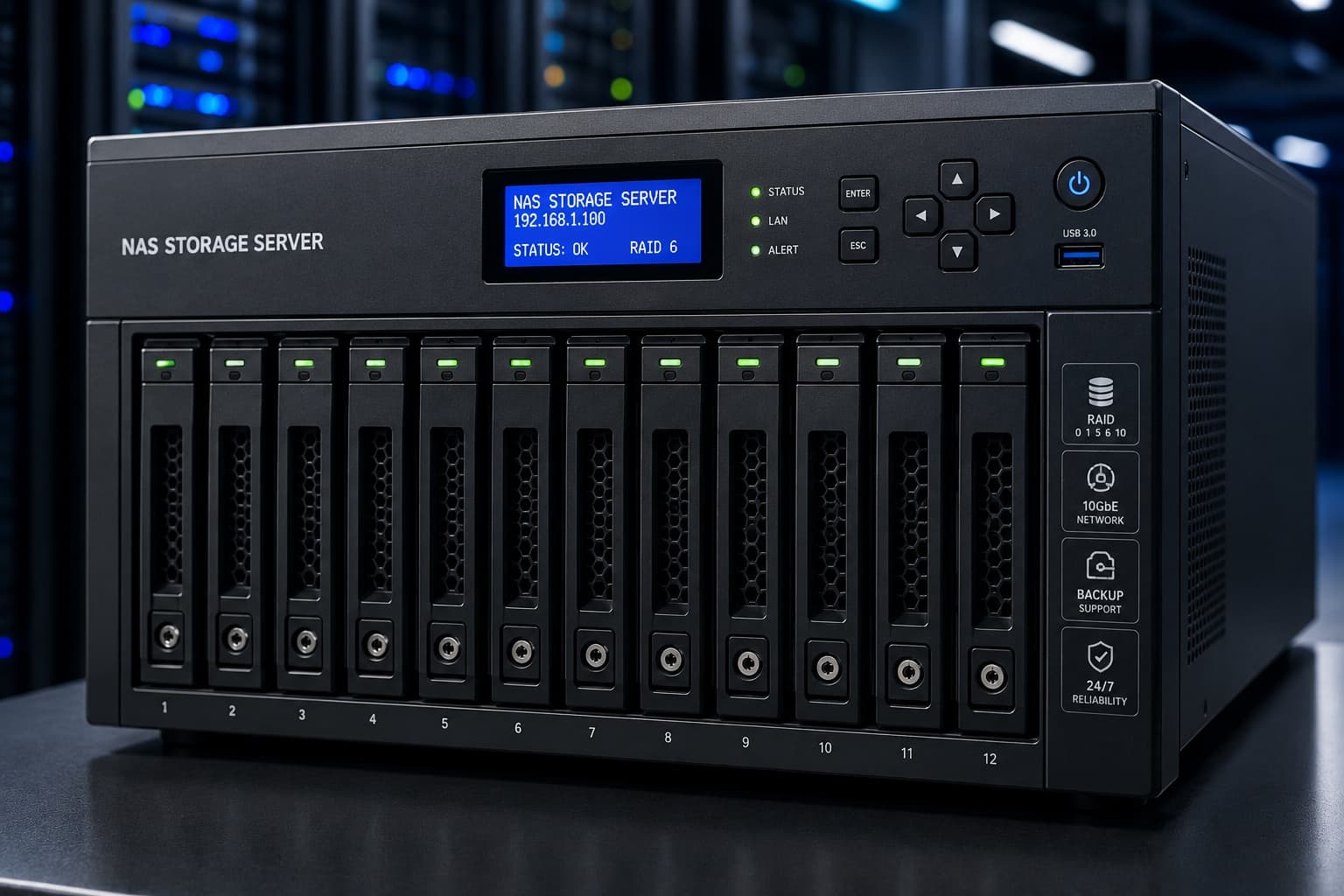 NAS storage server for centralized business data and file sharing